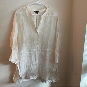 Vince White Ramie Tunic Top